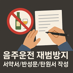 음주운전 반성문/서약서/탄원서 작성 강의